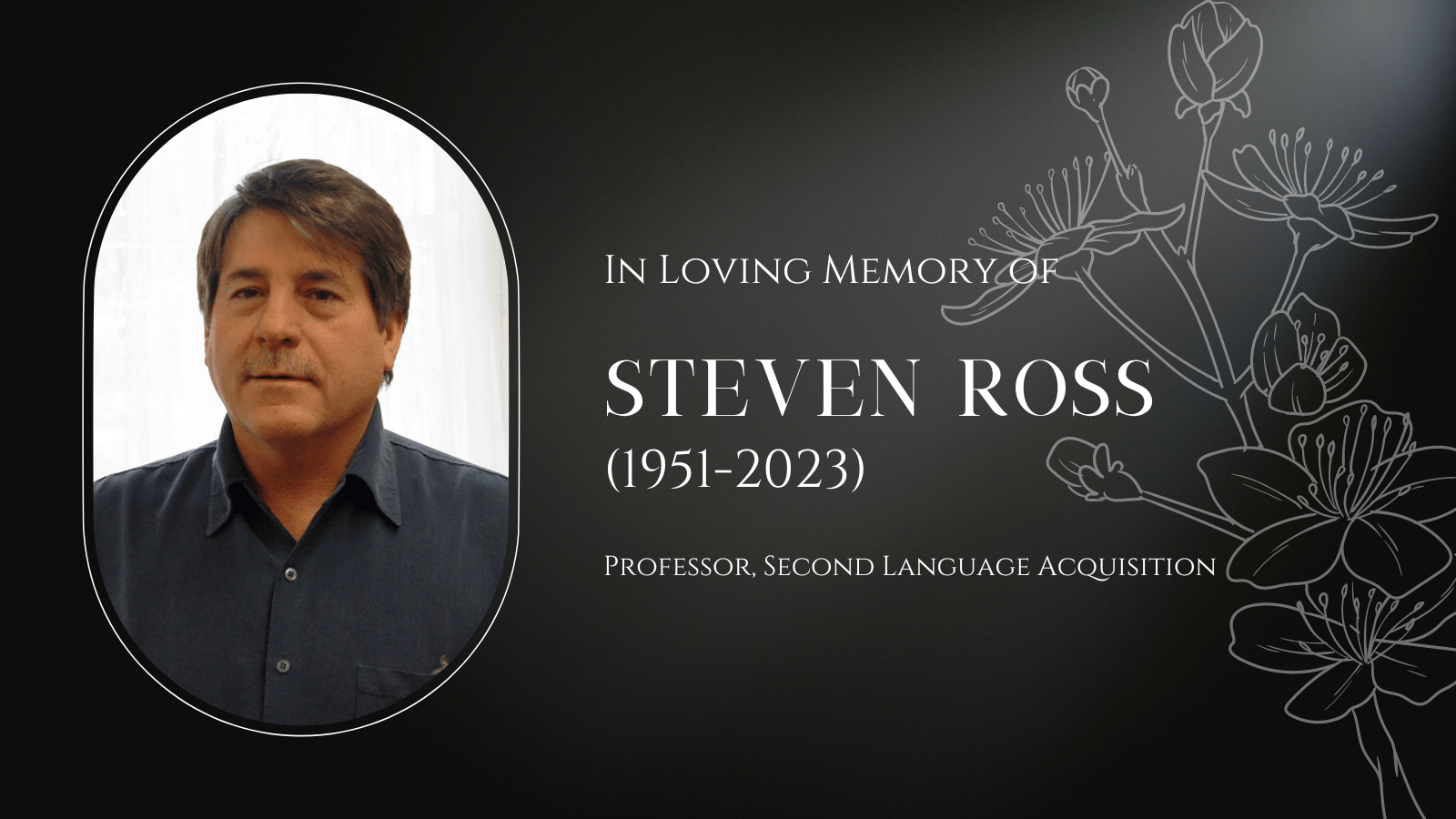 in memorium image of dr steven ross 2023